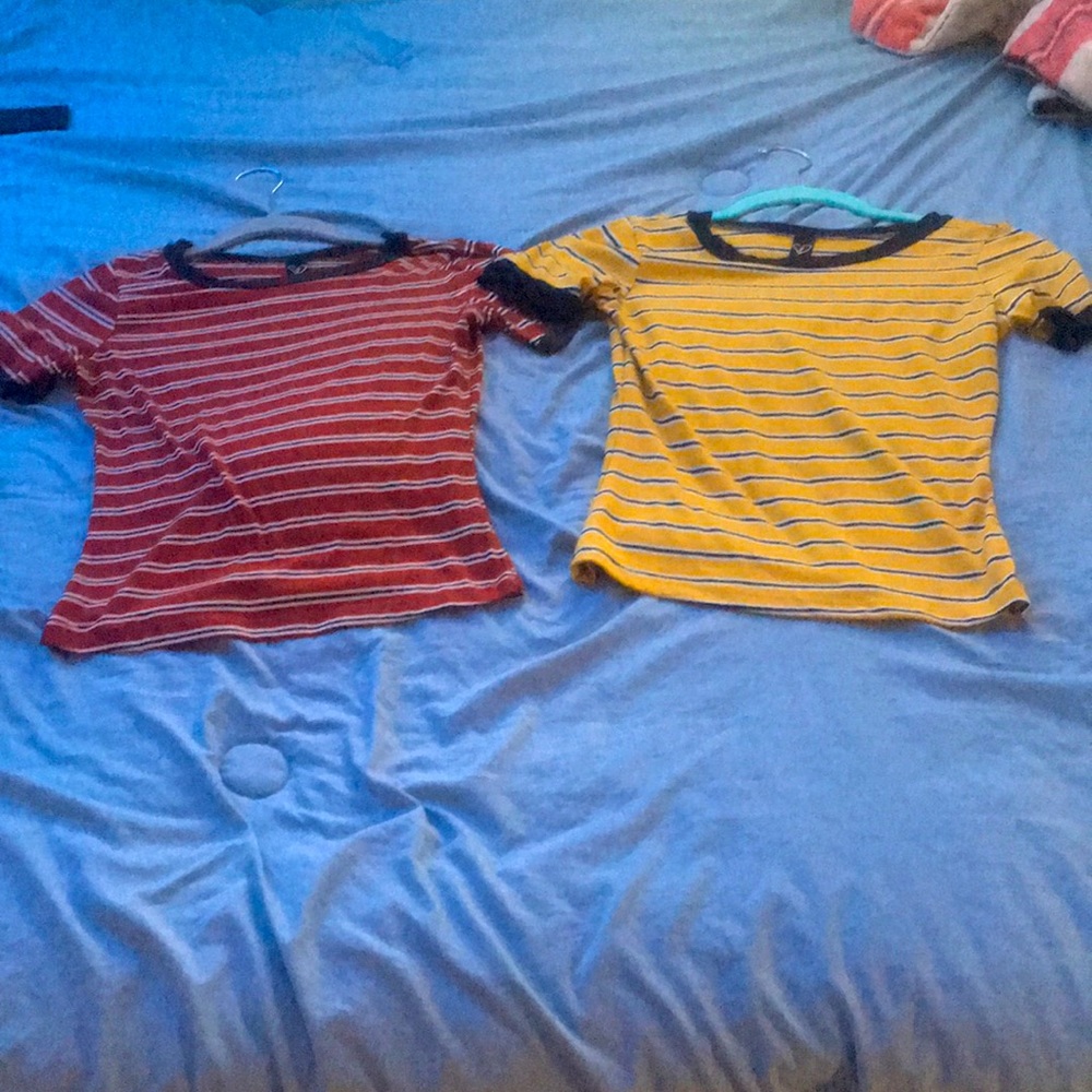 2 small striped shirts